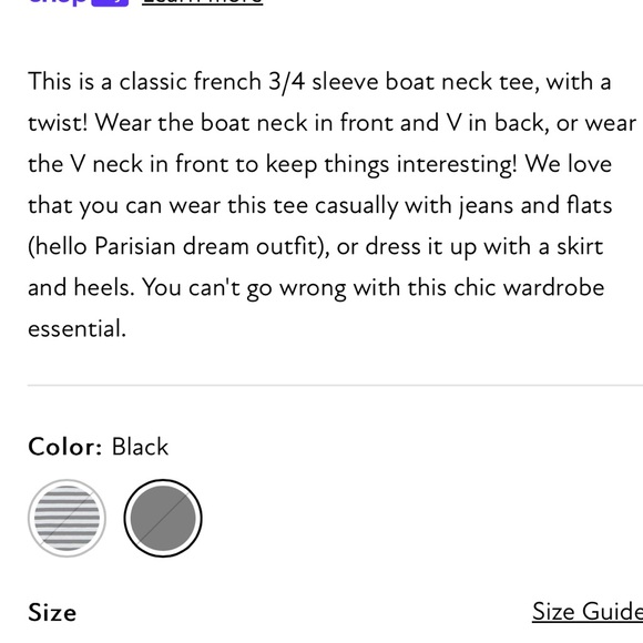 Vetta Convertible Boat Neck Tee - Picture 8 of 14